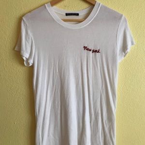 Embroidered New York Brandy Melville tee